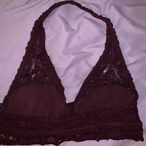 American Eagle Outfitters Intimates & Sleepwear - Burgundy lace halter bralette American Eagle Outfitters Intimates & Sleepwear - Burgundy lace halter bralette